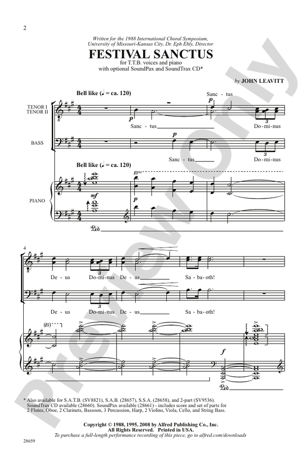 Festival Sanctus – TTB Choral Octavo (Digital Download)