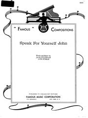 Speak For Yourself John - PVG (Digital Download)