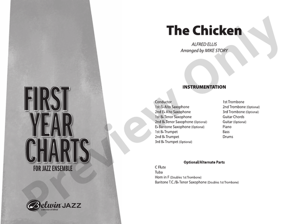 The Chicken (Grade 1) - Jazz Ensemble Conductor Score & Parts(Digital Download)