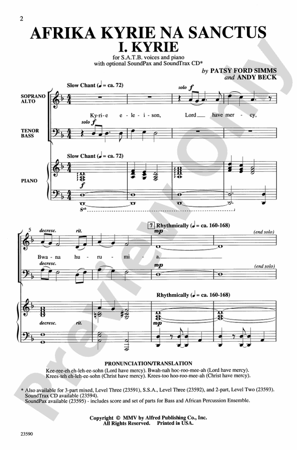 Afrika Kyrie na Sanctus - SATB Choral Octavo (Digital Download)