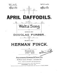 April Daffodils - F Major Vocal/Piano (Digital Download)
