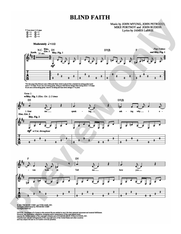 Blind Faith - Guitar TAB (Digital Download)