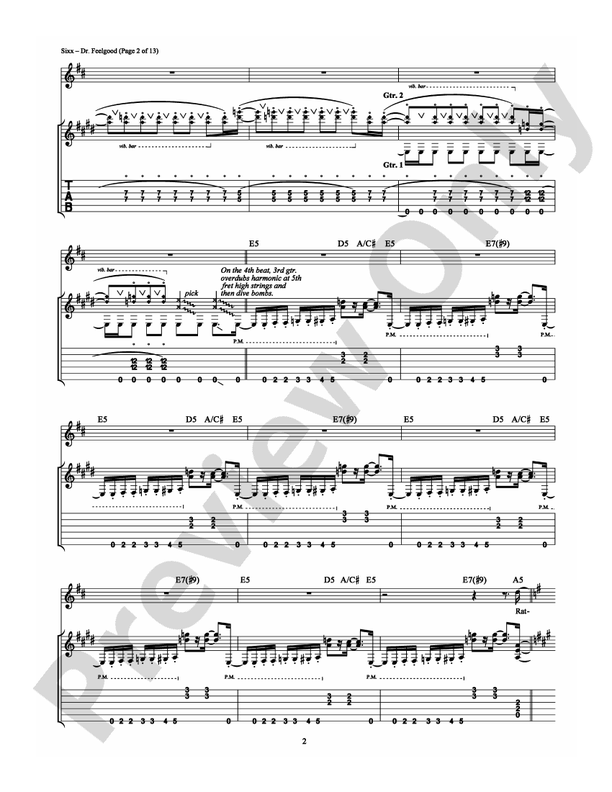 Dr. Feelgood - Guitar TAB (Digital Download)