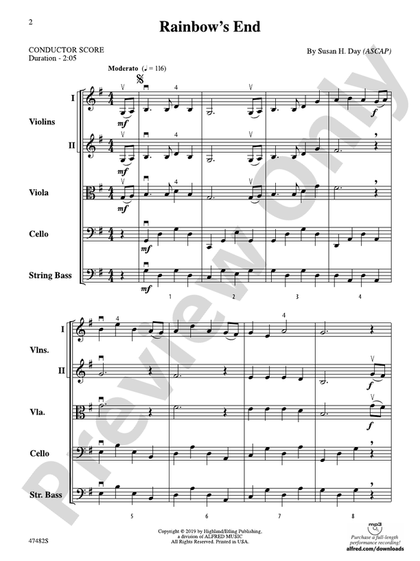 Rainbow's End - String Orchestra Conductor Score & Parts (Digital Download)