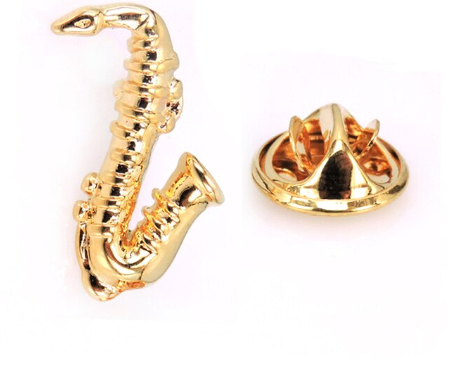 Gold Saxophone Pin