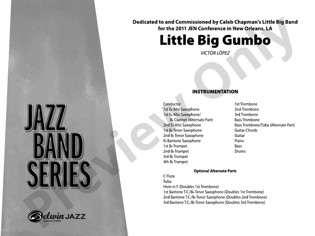 Little Big Gumbo - Jazz Ensemble Conductor Score & Parts (Digital Download)