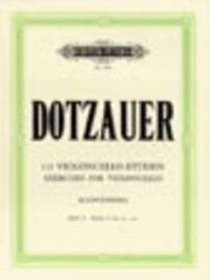Dotzauer - 113 Exercises Volume 4 - Cello Solo edited by Klingenberg - Peters P5959
