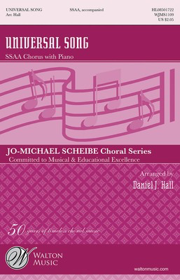 Universal Song - SSAA Daniel J. Hall Walton Music Choral Score Octavo