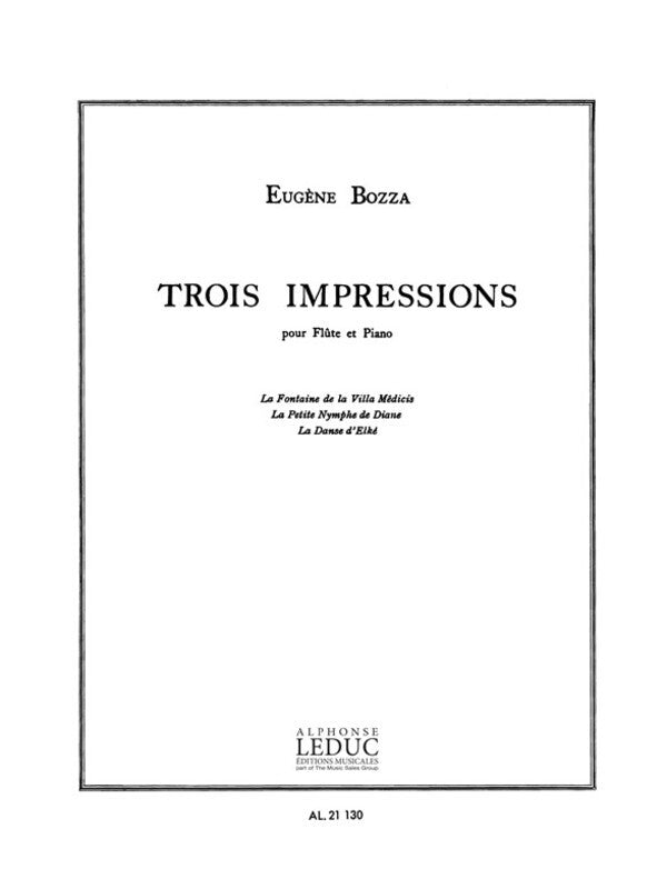 3 Impressions for Flute/Piano - Bozza - Leduc AL21130