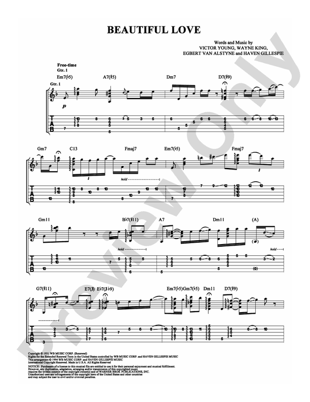Beautiful Love - Guitar TAB (Digital Download)