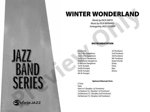 Winter Wonderland (Grade 3) - Jazz Ensemble Conductor Score & Parts (Digital Download)