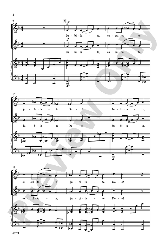 Jubilate, Exsultate! – SSA Choral Octavo (Digital Download)