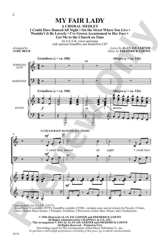 My Fair Lady – SSAB Choral Octavo (Digital Download)