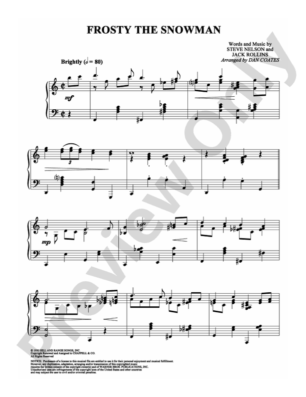 Frosty the Snowman - DSM-PS-0007765 - Piano (Digital Download)