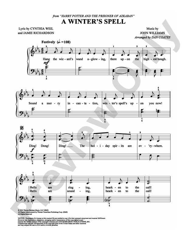 A Winter's Spell - Arr. Dan Coates - Easy Piano (Digital Download)