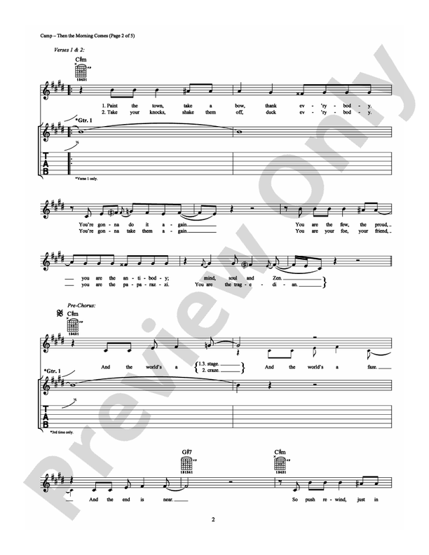 Then the Morning Comes - Guitar TAB (Digital Download)