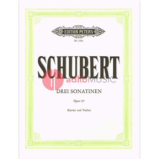 SONATINAS OP 137 D384.385 & 408 FOR VLN & PNO - SCHUBERT - VIOLIN - PETERS