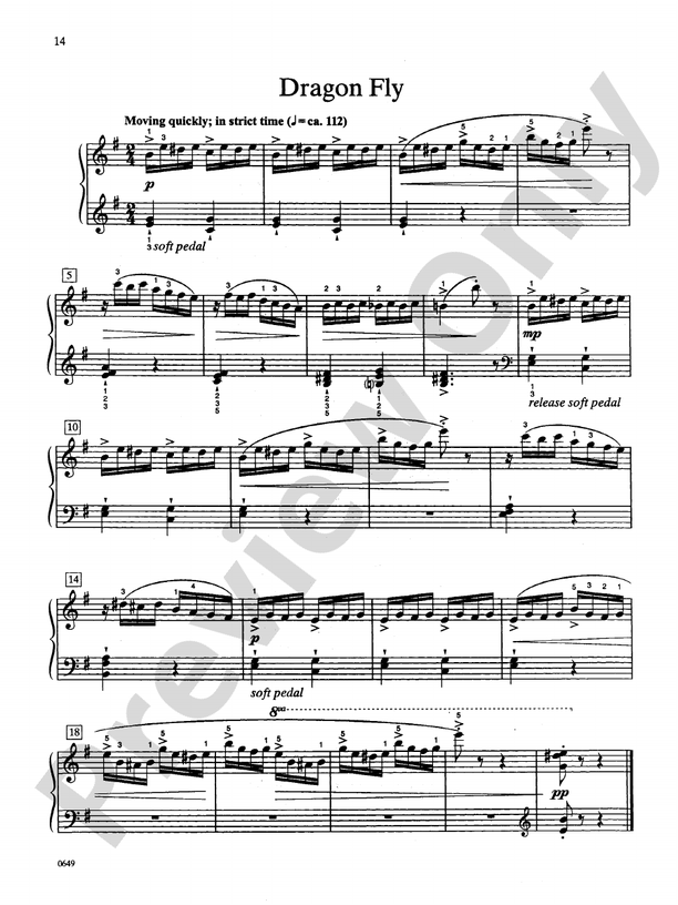 Dragon Fly - Piano Solo (Digital Download)