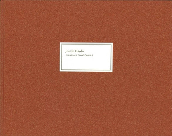 Variations in F Minor Hob XVII:6 Facsimile Bound