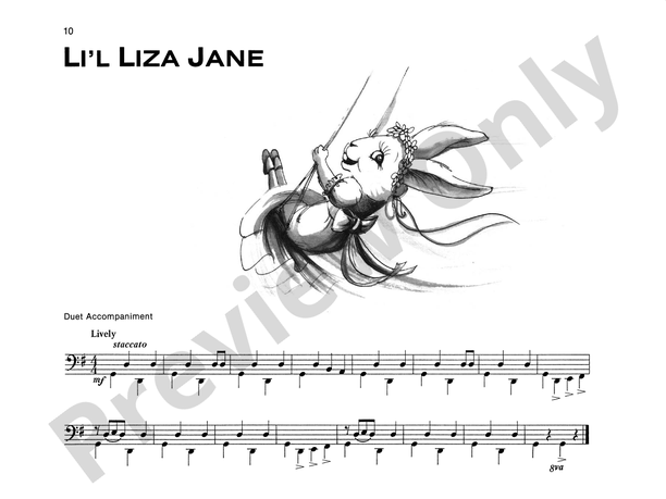 Li'l Liza Jane - Piano Solo with Optional Duet Accompaniments (Digital Download)