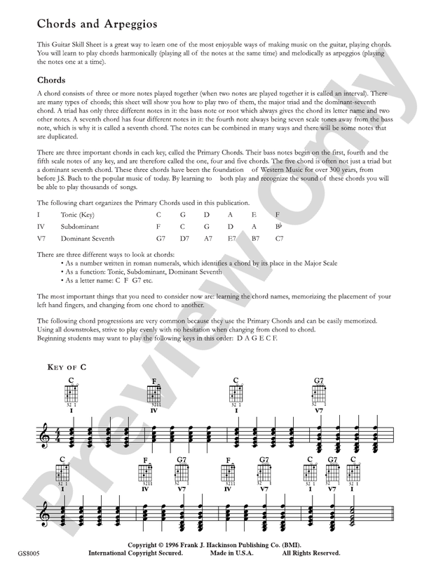 No. 5, Chords and Arpeggios - Easy Guitar (Digital Download)