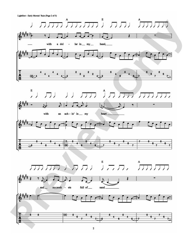 Early Mornin' Rain - Guitar TAB (Digital Download)