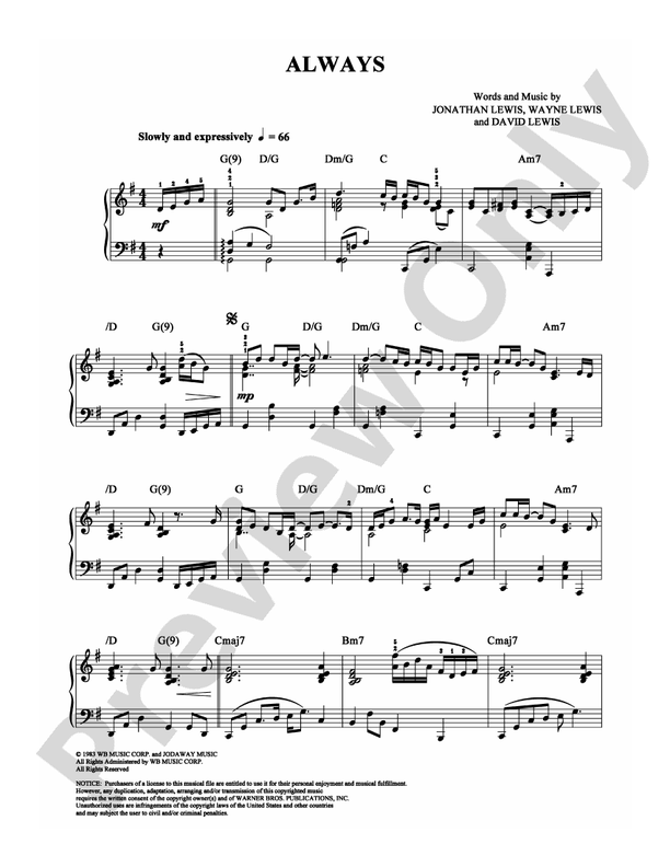 Always - Piano (Digital Download)
