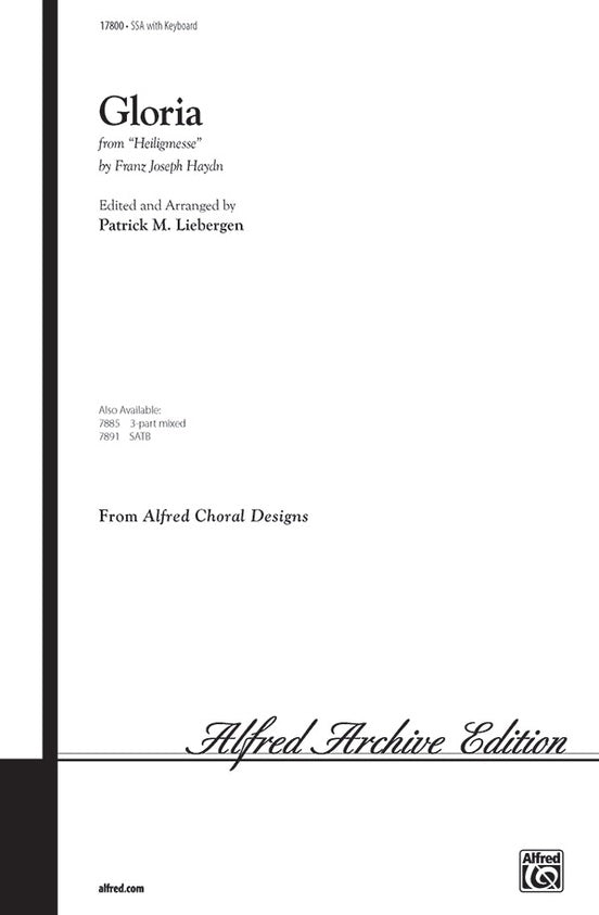 Gloria - Franz Joseph Haydn – SSA Choral Octavo (Digital Download)