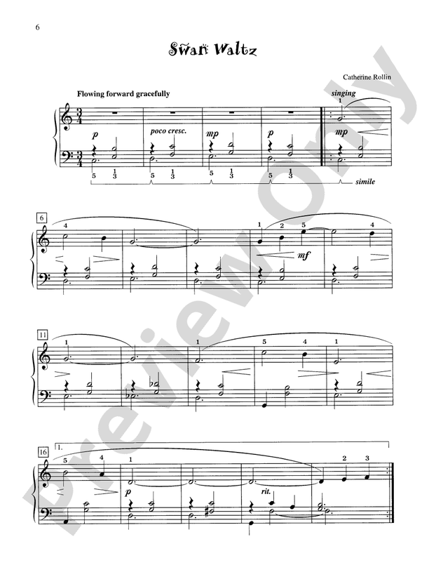 Swan Waltz - Piano Solo (Digital Download)