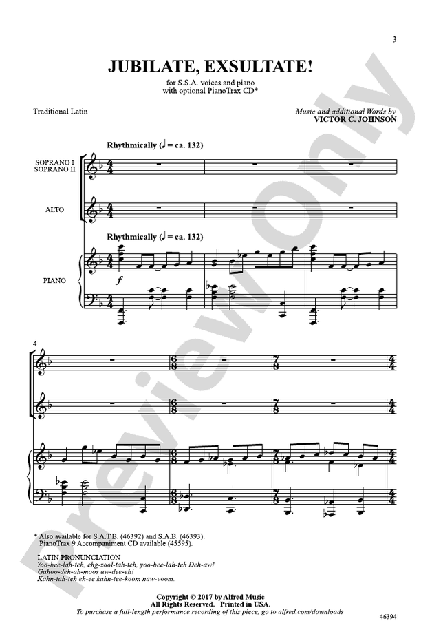 Jubilate, Exsultate! – SSA Choral Octavo (Digital Download)