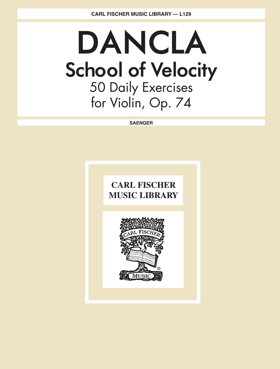 School of Velocity Op 74 Violin