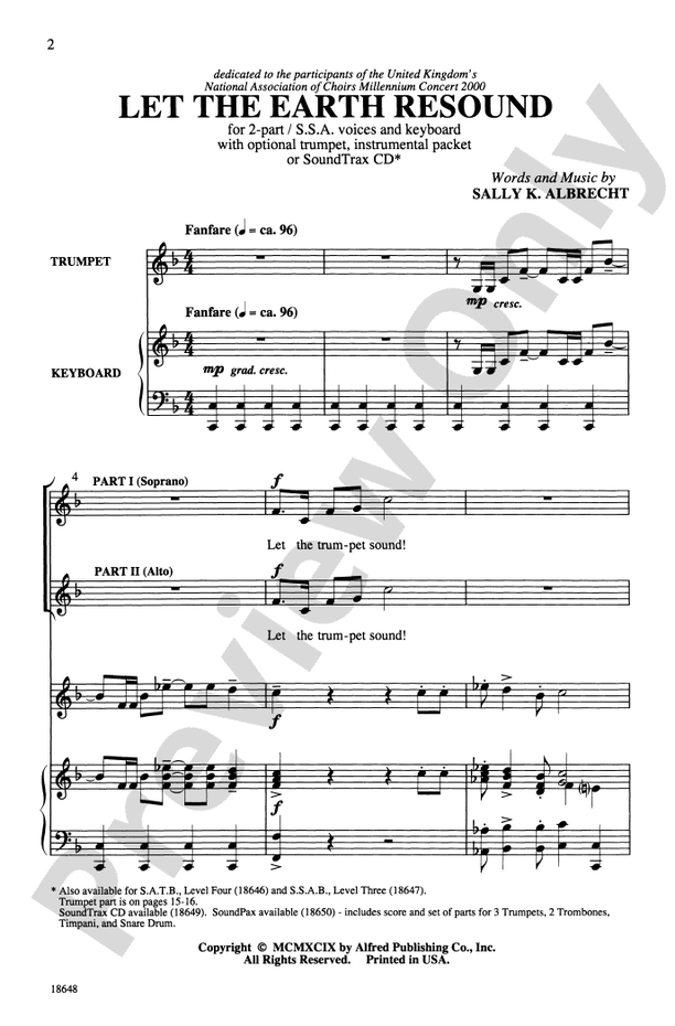 Let the Earth Resound – 2-Part/SSA Choral Octavo (Digital Download)