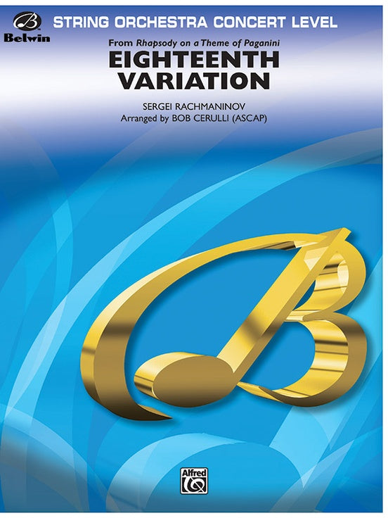 Eighteenth Variation (from Rhapsody on a Theme of Paganini) – String Orchestra Conductor Score & Parts (Digital Download)