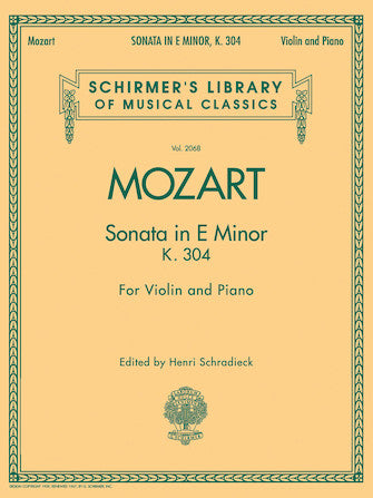 Mozart - Sonata in Emin K304 - Violin/Piano Accompaniment Schirmer 50486483
