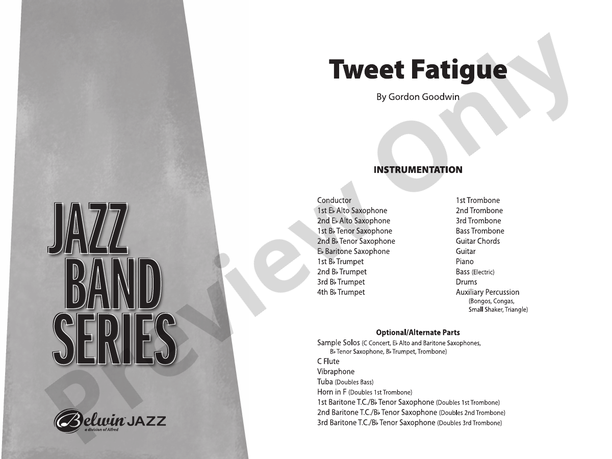 Tweet Fatigue – Jazz Ensemble Conductor Score & Parts (Digital Download)
