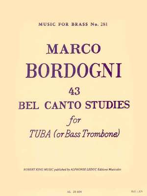 Bordogni - 43 Bel Canto Studies - Tuba (or Bass Trombone) edited by King Leduc AL28604