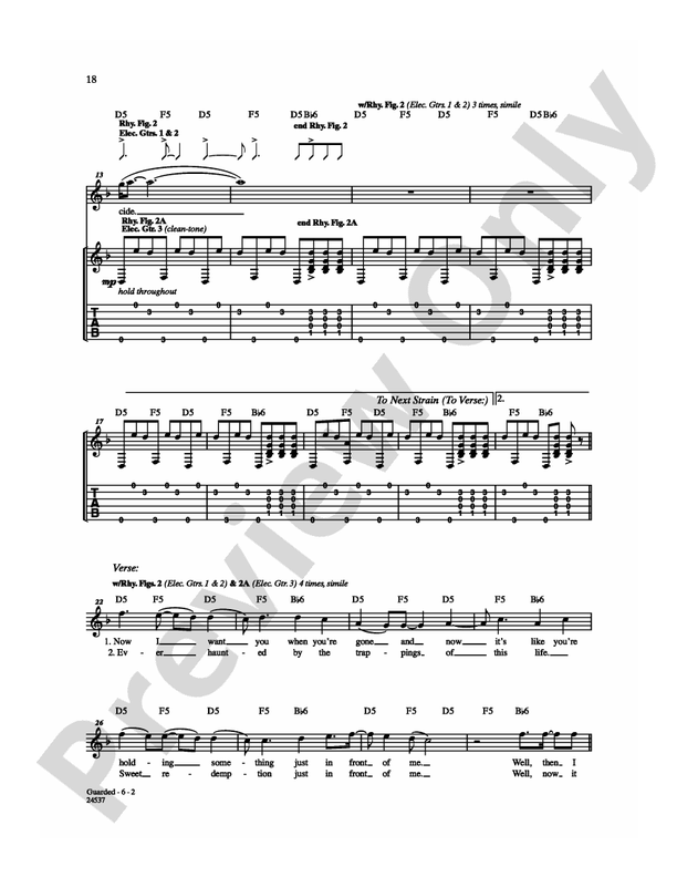 Guarded - Guitar TAB (Digital Download)