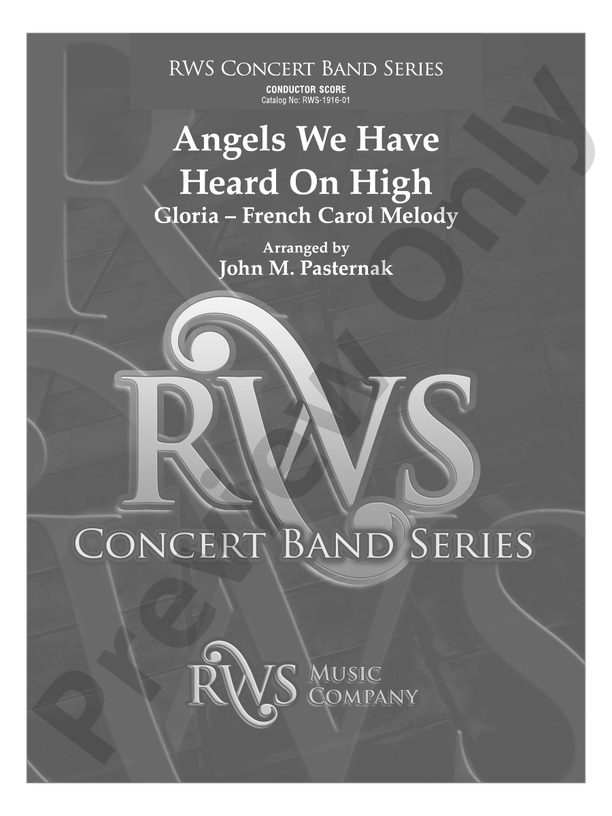 Angels We Have Heard On High - Concert Band Conductor Score & Parts (Digital Download)