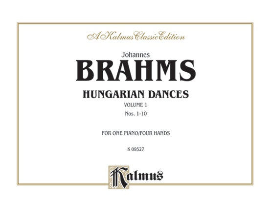 Brahms - Hungarian Dances, Volume I - 1 Piano, 4 Hands (Digital Download)