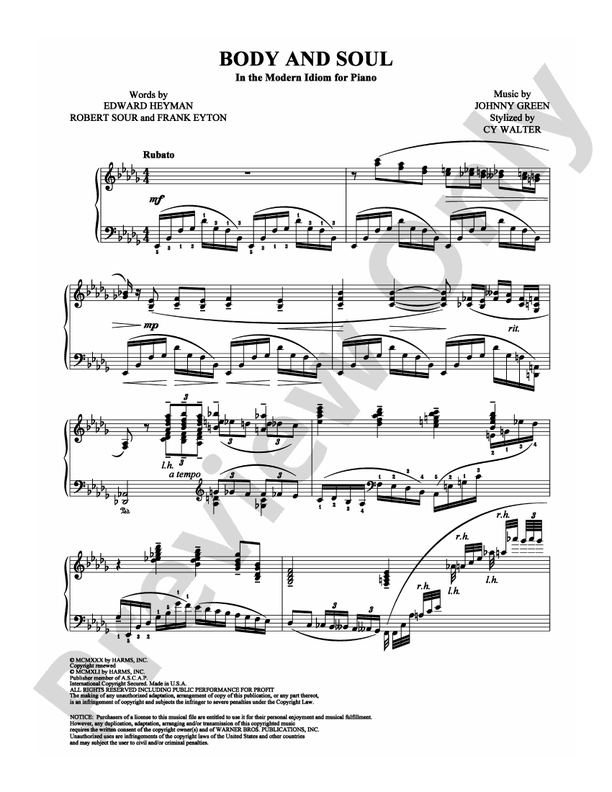 Body and Soul - DSM-PS-0001947 - Piano (Digital Download)