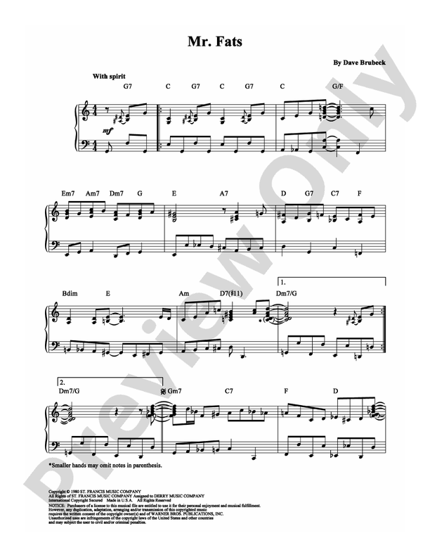 Mr. Fats - Piano (Digital Download)