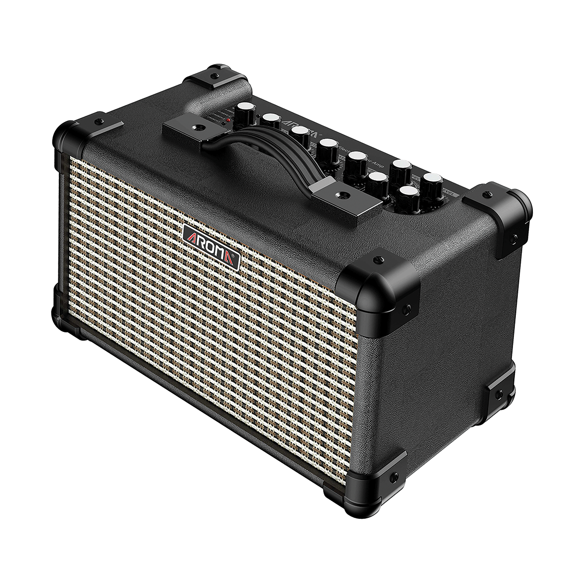 Aroma TM15BK 15W Black Electric Guitar Rechargeable Amplifier