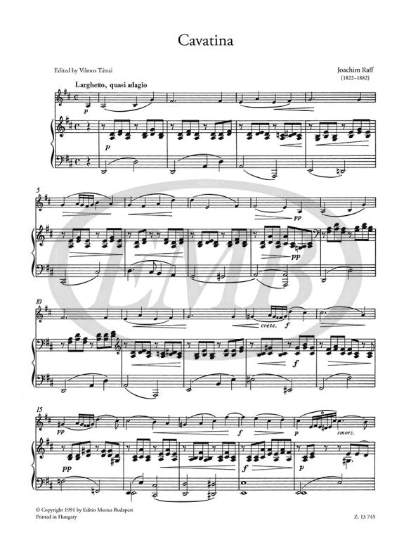 Raff - Cavatina - Violin/Piano Accompaniment EMB Z13745