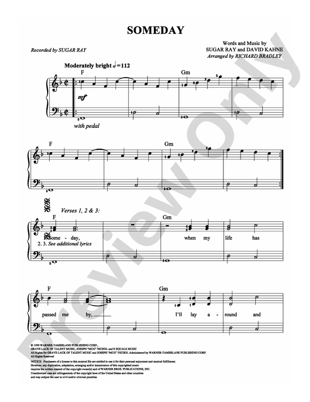 Someday - Arr. Richard Bradley - Easy Piano (Digital Download)