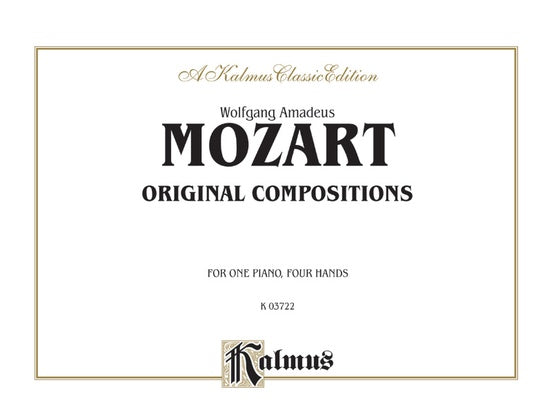 Mozart - Original Compositions for Four Hands - 1 Piano, 4 Hands (Digital Download)