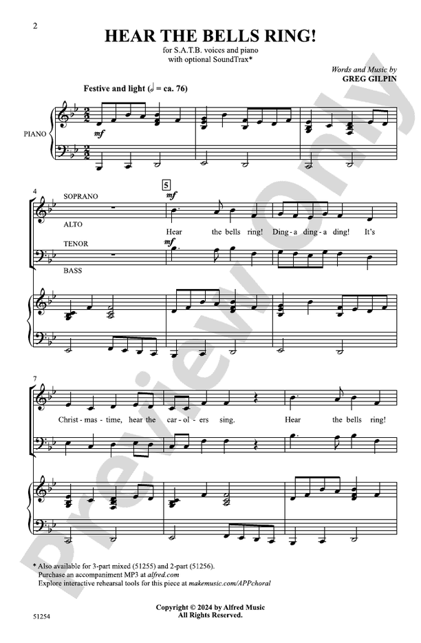 Hear the Bells Ring! - SATB Choral Octavo (Digital Download)
