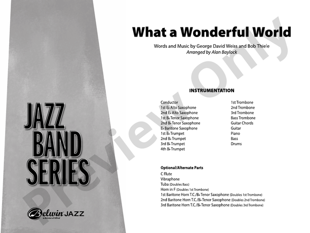 What a Wonderful World – Jazz Ensemble Conductor Score & Parts (Digital Download)