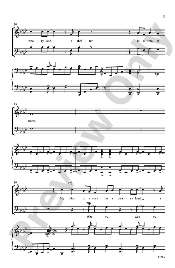 My God Is a Rock – SAB Choral Octavo (Digital Download)