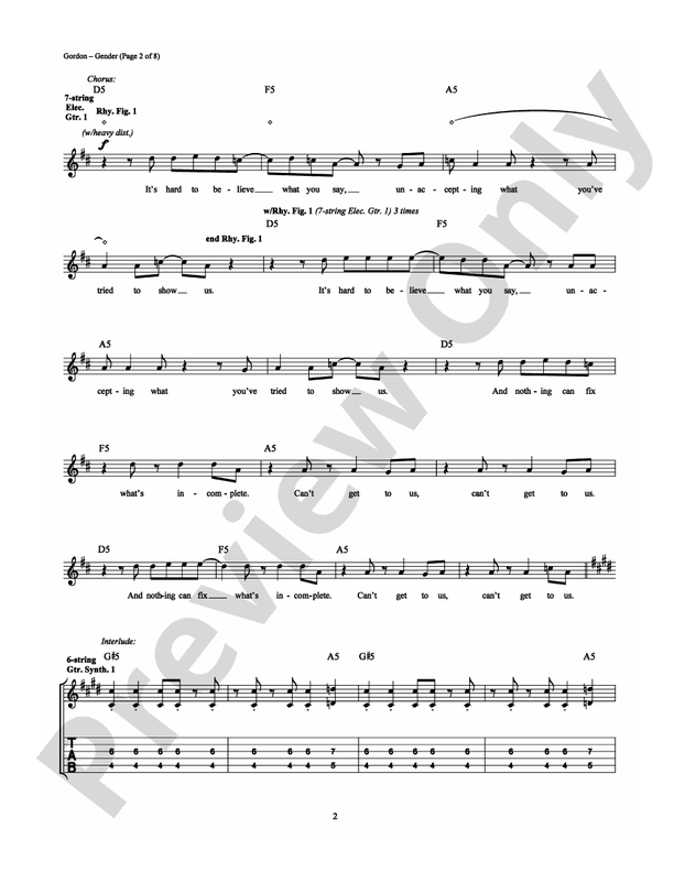 Gender - Guitar TAB (Digital Download)