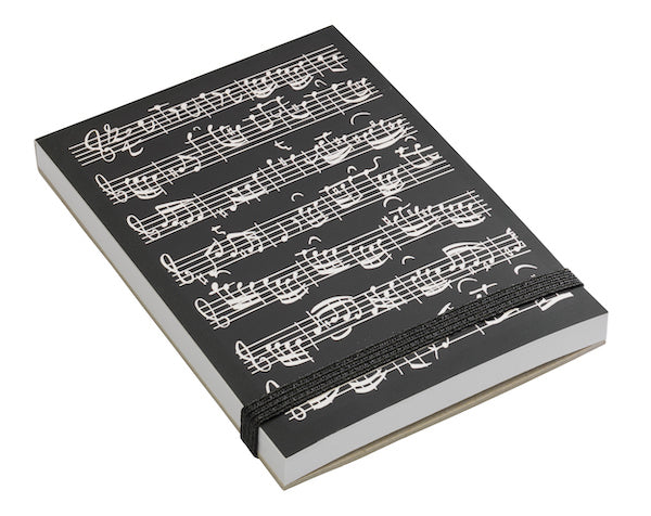 Notepad Black with Sheet Music
